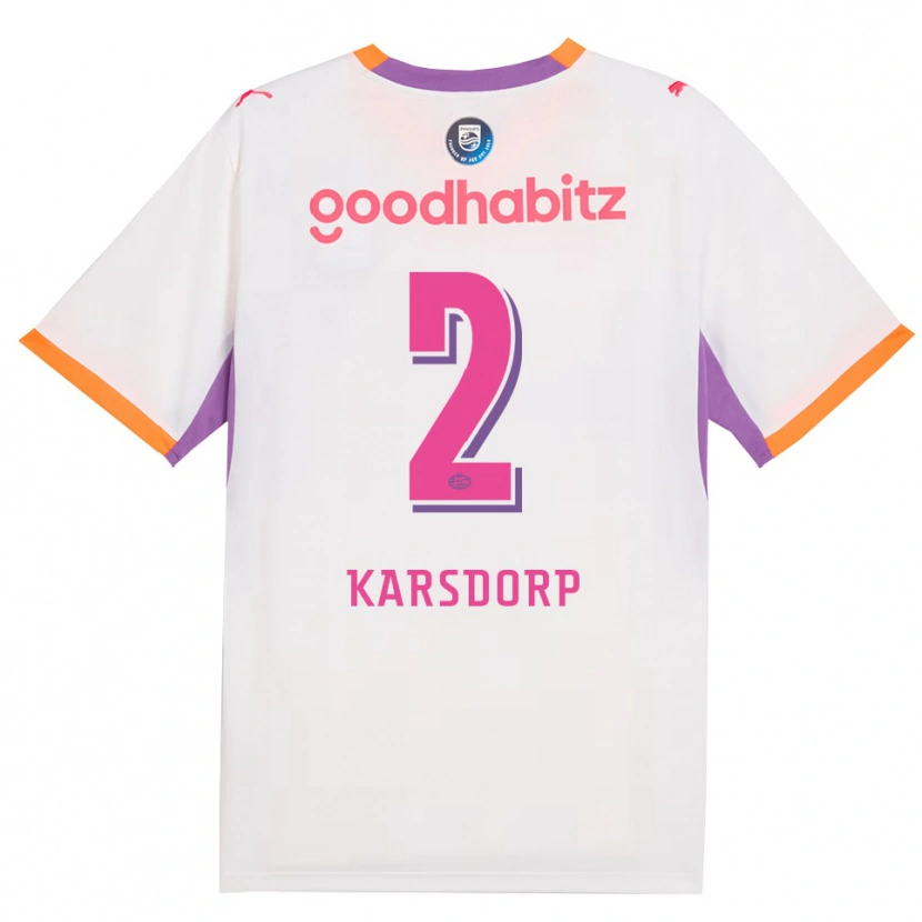 Danxen Homem Camisola Rick Karsdorp #2 Branco Roxo Laranja Alternativa 2026/27 Camisa