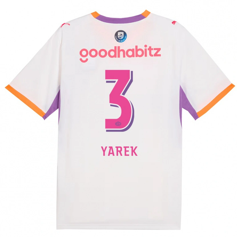 Danxen Homem Camisola Yarek Gasiorowski #3 Branco Roxo Laranja Alternativa 2026/27 Camisa
