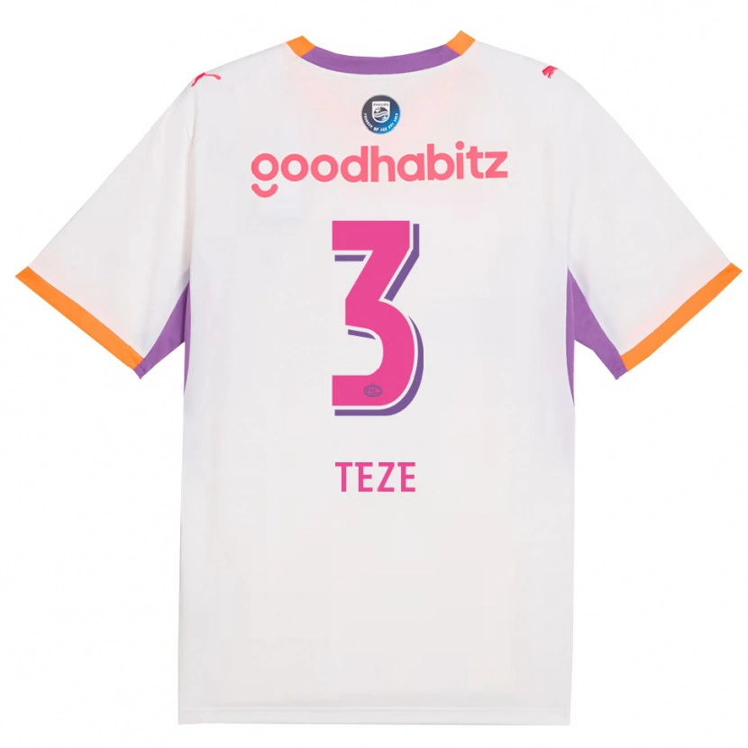 Danxen Homem Camisola Jordan Teze #3 Branco Roxo Laranja Alternativa 2026/27 Camisa