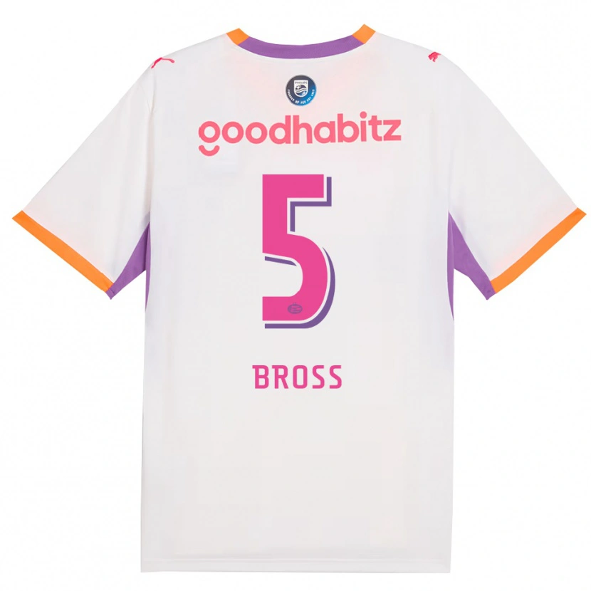 Danxen Homem Camisola Melanie Bross #5 Branco Roxo Laranja Alternativa 2026/27 Camisa