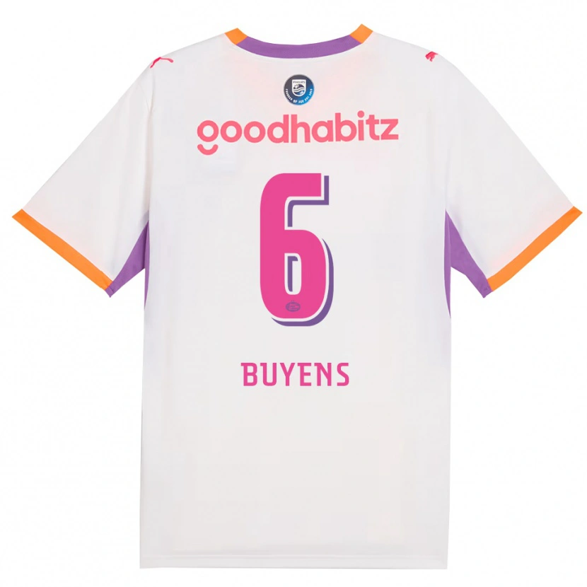 Danxen Homem Camisola Mathieu Buyens #6 Branco Roxo Laranja Alternativa 2026/27 Camisa