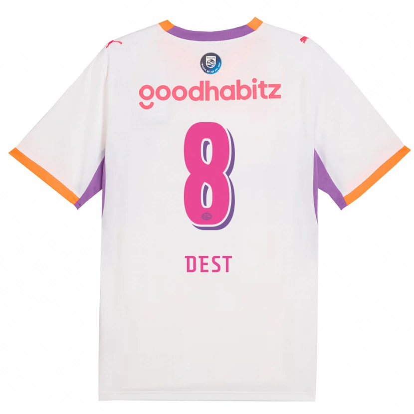 Danxen Homem Camisola Sergiño Dest #8 Branco Roxo Laranja Alternativa 2026/27 Camisa