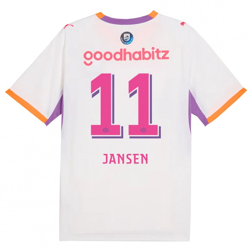 Danxen Homem Camisola Renate Jansen #11 Branco Roxo Laranja Alternativa 2026/27 Camisa