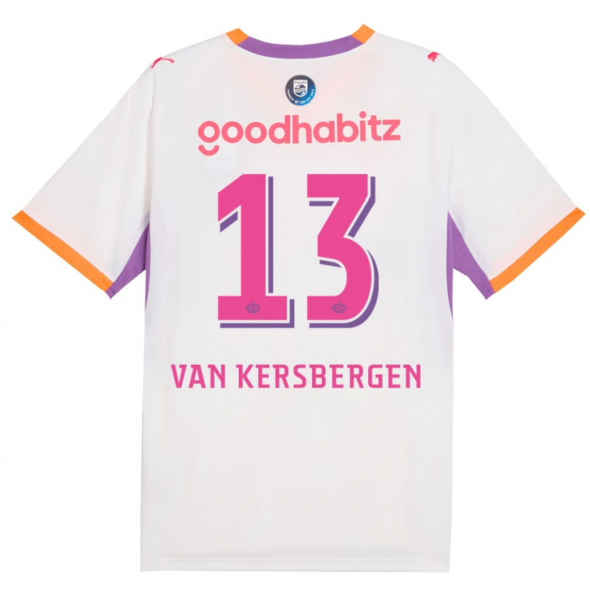 Danxen Homem Camisola Sander Van Kersbergen #13 Branco Roxo Laranja Alternativa 2026/27 Camisa