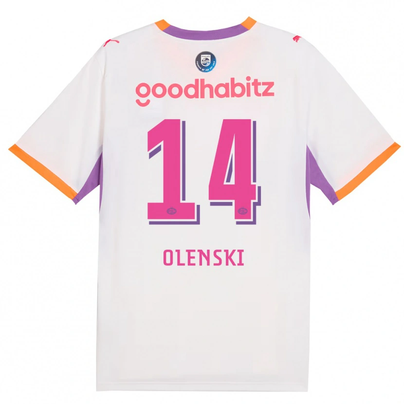 Danxen Homem Camisola Rayjen Olenski #14 Branco Roxo Laranja Alternativa 2026/27 Camisa