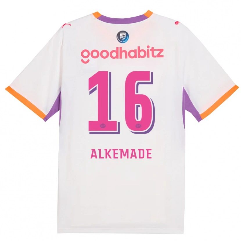 Danxen Homem Camisola Lisan Alkemade #16 Branco Roxo Laranja Alternativa 2026/27 Camisa