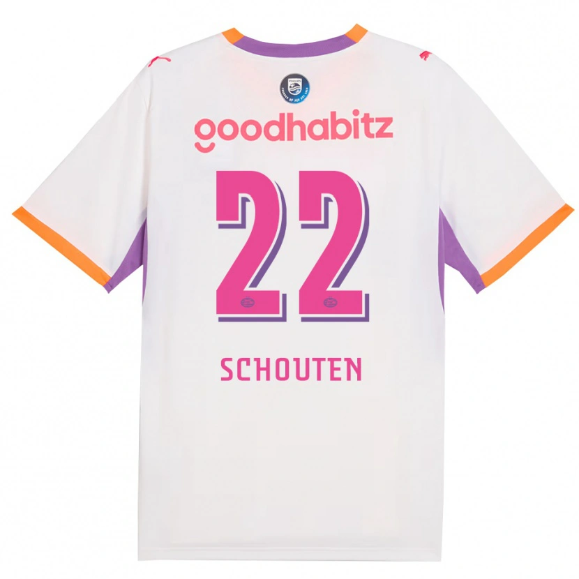 Danxen Homem Camisola Jerdy Schouten #22 Branco Roxo Laranja Alternativa 2026/27 Camisa