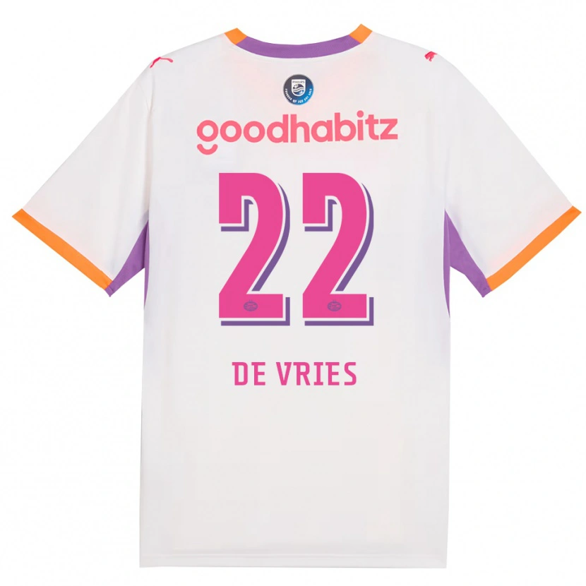 Danxen Homem Camisola Lyam De Vries #22 Branco Roxo Laranja Alternativa 2026/27 Camisa