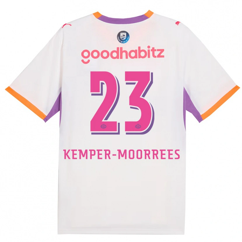Danxen Homem Camisola Myrthe Kemper-Moorrees #23 Branco Roxo Laranja Alternativa 2026/27 Camisa