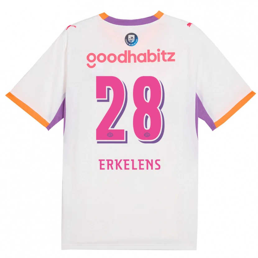 Danxen Homem Camisola Kwint Erkelens #28 Branco Roxo Laranja Alternativa 2026/27 Camisa