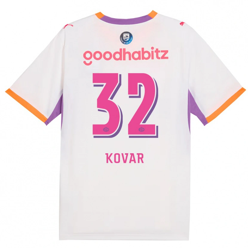 Danxen Homem Camisola Matej Kovar #32 Branco Roxo Laranja Alternativa 2026/27 Camisa