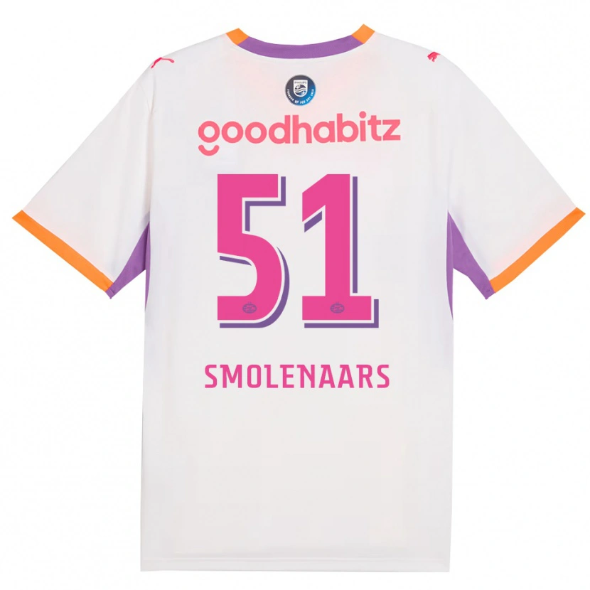 Danxen Homem Camisola Tijn Smolenaars #51 Branco Roxo Laranja Alternativa 2026/27 Camisa