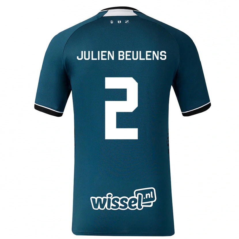 Danxen Homem Camisola Julien Beulens #2 Darkslategray Branco Alternativa 2026/27 Camisa
