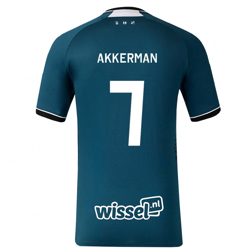 Danxen Homem Camisola Mees Akkerman #7 Darkslategray Branco Alternativa 2026/27 Camisa