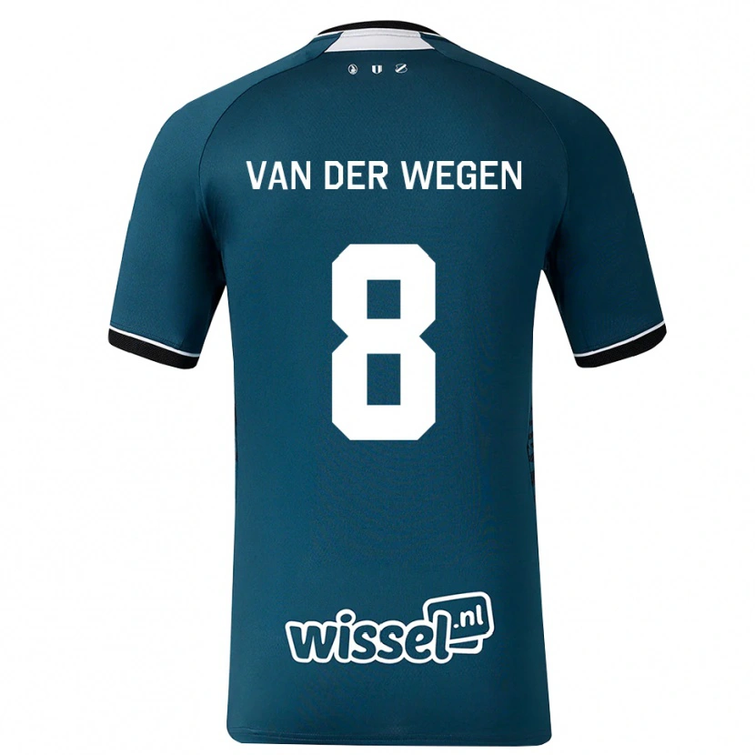 Danxen Homem Camisola Sil Van Der Wegen #8 Darkslategray Branco Alternativa 2026/27 Camisa