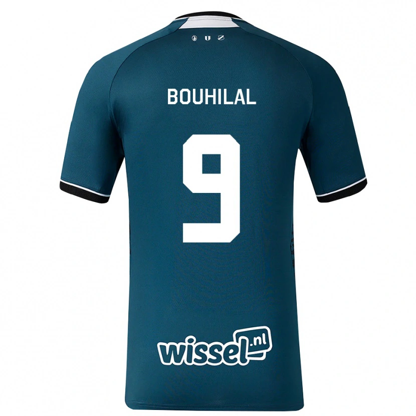 Danxen Homem Camisola Mohammed Bouhilal #9 Darkslategray Branco Alternativa 2026/27 Camisa