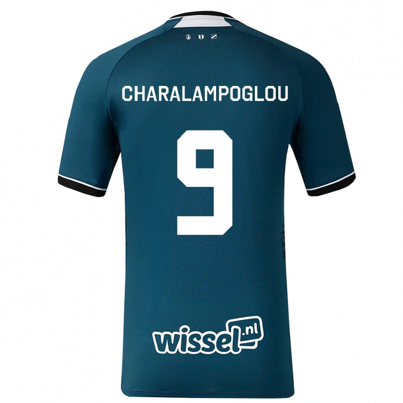 Danxen Homem Camisola Georgios Charalampoglou #9 Darkslategray Branco Alternativa 2026/27 Camisa