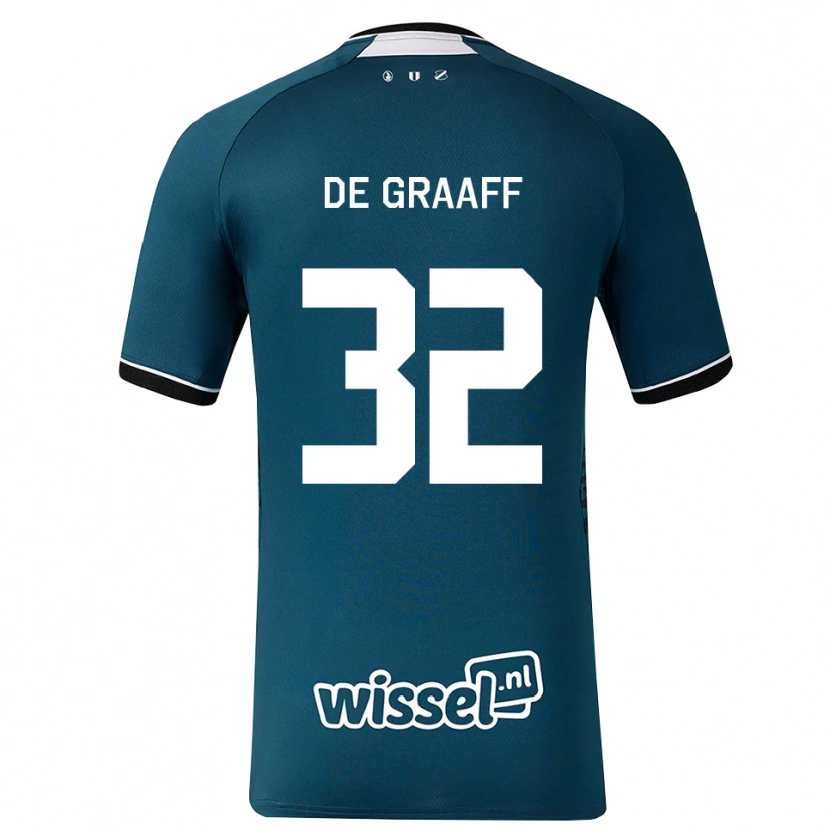 Danxen Homem Camisola Tom De Graaff #32 Darkslategray Branco Alternativa 2026/27 Camisa