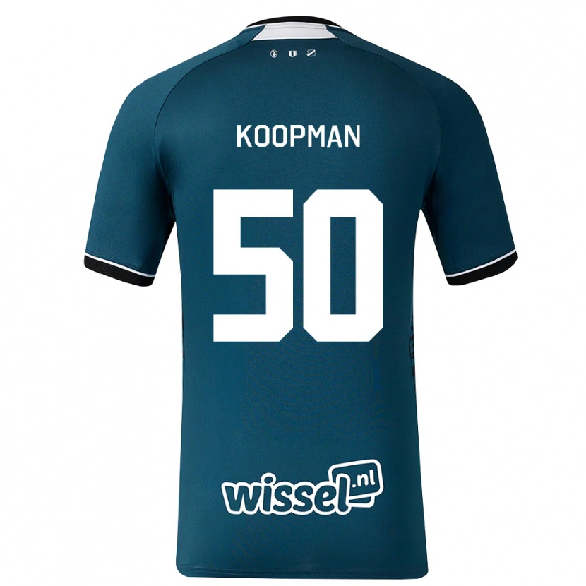 Danxen Homem Camisola Kyra Koopman #50 Darkslategray Branco Alternativa 2026/27 Camisa