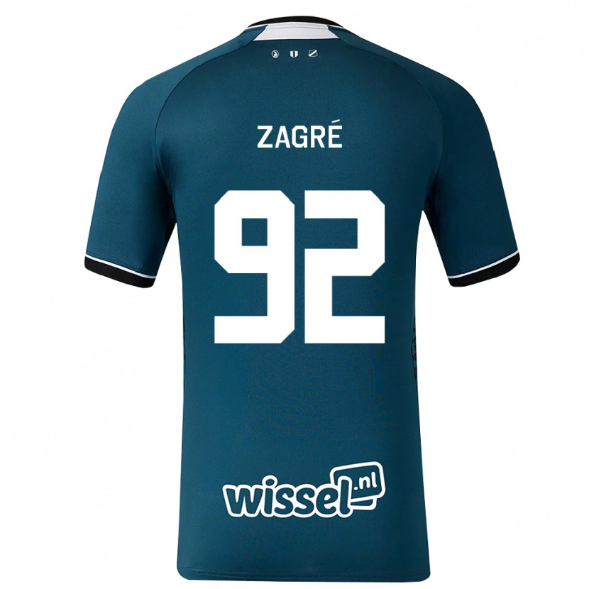 Danxen Homem Camisola Arthur Zagré #92 Darkslategray Branco Alternativa 2026/27 Camisa