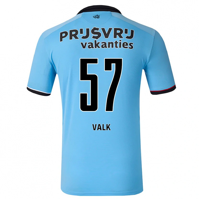 Danxen Homem Camisola Sem Valk #57 Deepskyblue Preto Vermelho Alternativa 2026/27 Camisa