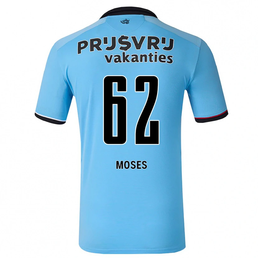 Danxen Homem Camisola Troy Moses #62 Deepskyblue Preto Vermelho Alternativa 2026/27 Camisa