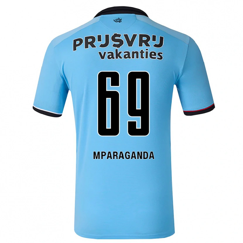 Danxen Homem Camisola Matthew Mparaganda #69 Deepskyblue Preto Vermelho Alternativa 2026/27 Camisa
