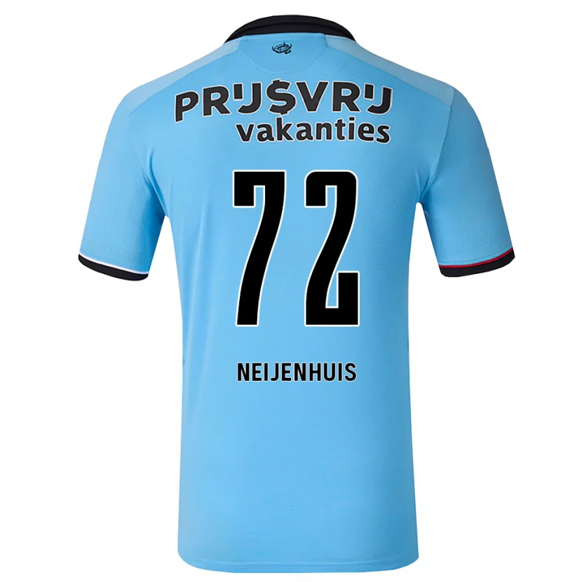 Danxen Homem Camisola Kelvin Neijenhuis #72 Deepskyblue Preto Vermelho Alternativa 2026/27 Camisa