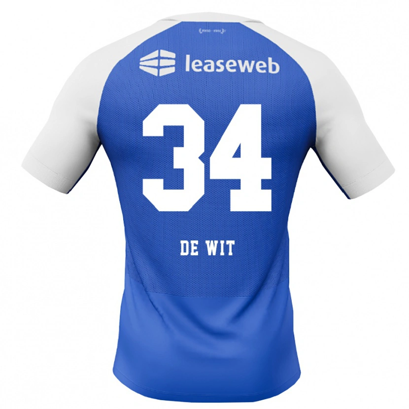 Danxen Homem Camisola Mees De Wit #34 Dodgerblue Vermelho Branco Alternativa 2026/27 Camisa