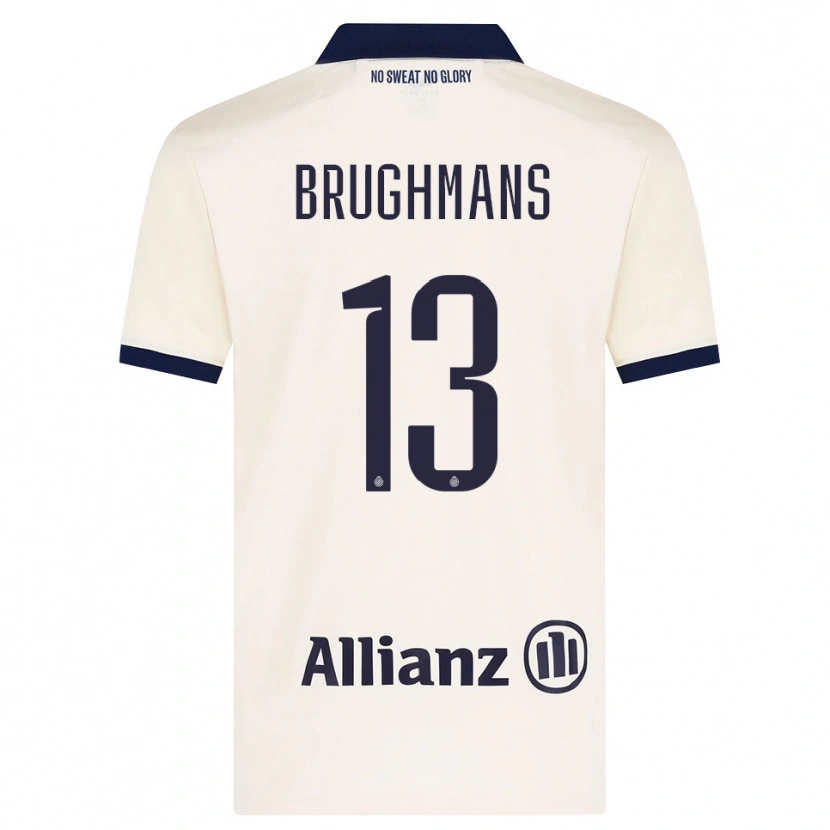 Danxen Homem Camisola Beau Brughmans #13 Beige Preto Alternativa 2026/27 Camisa