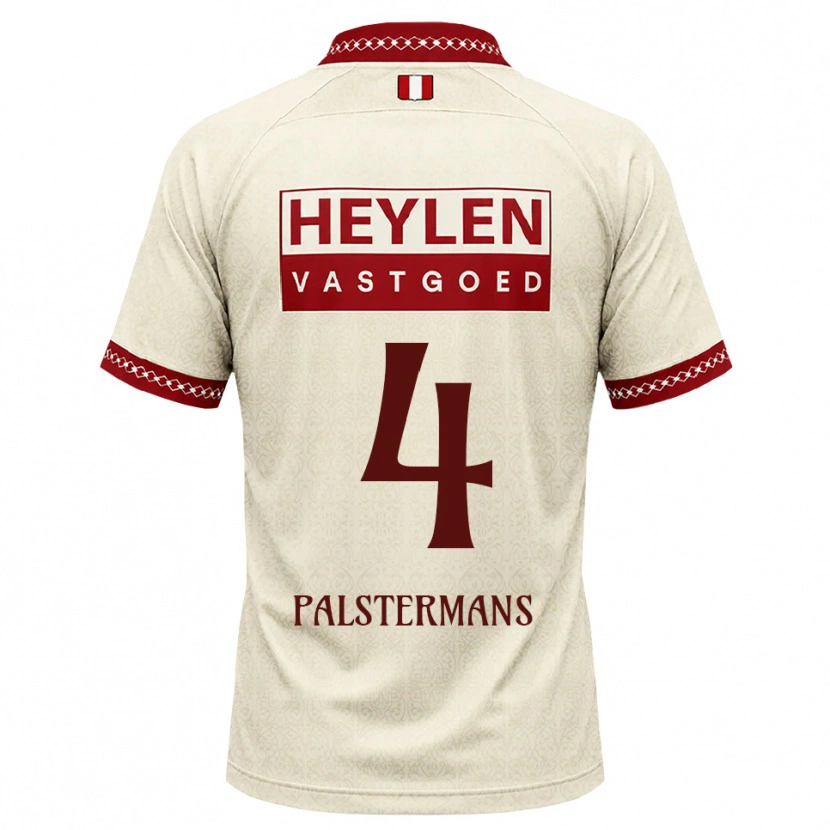 Danxen Homem Camisola Jasper Palstermans #4 Beige Vermelho Alternativa 2026/27 Camisa