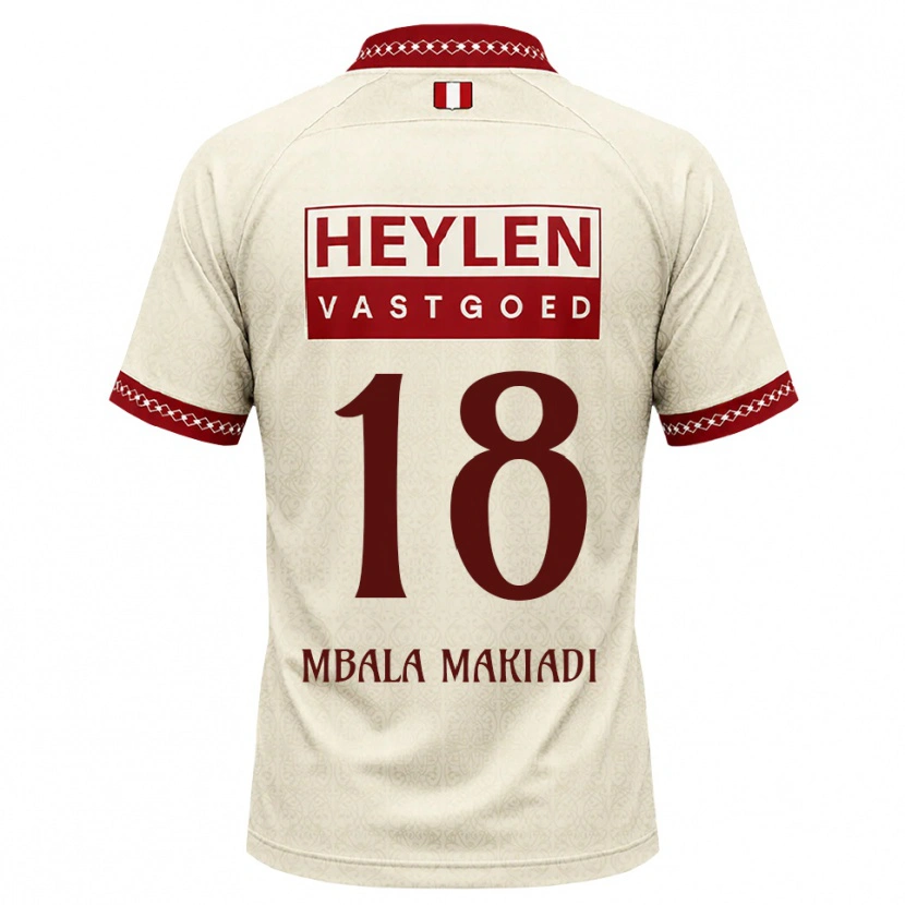 Danxen Homem Camisola Ravi Mbala #18 Beige Vermelho Alternativa 2026/27 Camisa