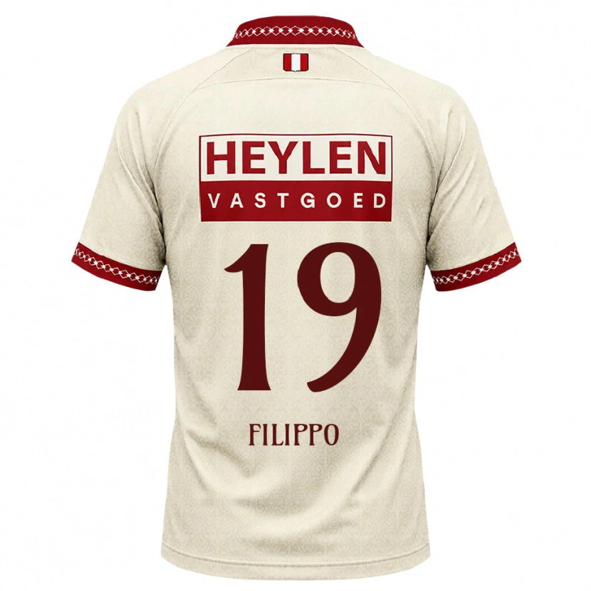 Danxen Homem Camisola Niels Filippo #19 Beige Vermelho Alternativa 2026/27 Camisa