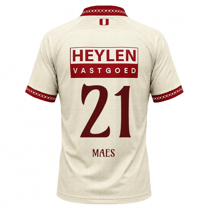 Danxen Homem Camisola Noa Maes #21 Beige Vermelho Alternativa 2026/27 Camisa