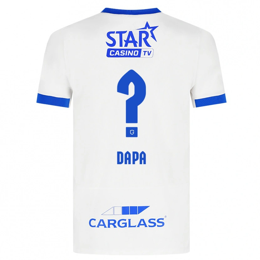 Danxen Homem Camisola Melvyn Dapa #0 Branco Azul Alternativa 2026/27 Camisa