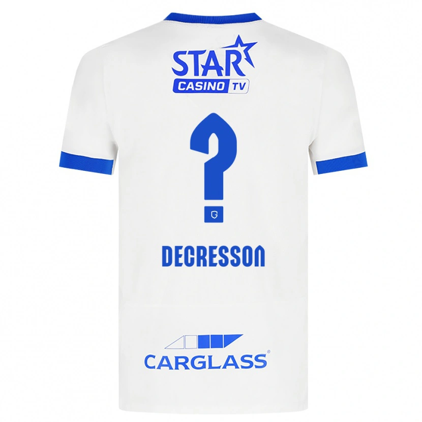 Danxen Homem Camisola Lino Decresson #0 Branco Azul Alternativa 2026/27 Camisa