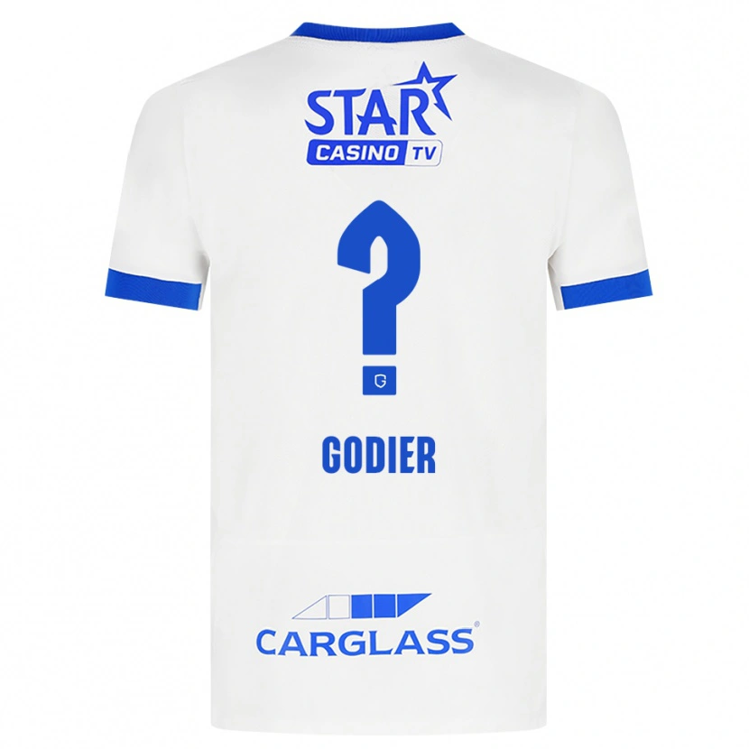 Danxen Homem Camisola Chelsea Godier #0 Branco Azul Alternativa 2026/27 Camisa