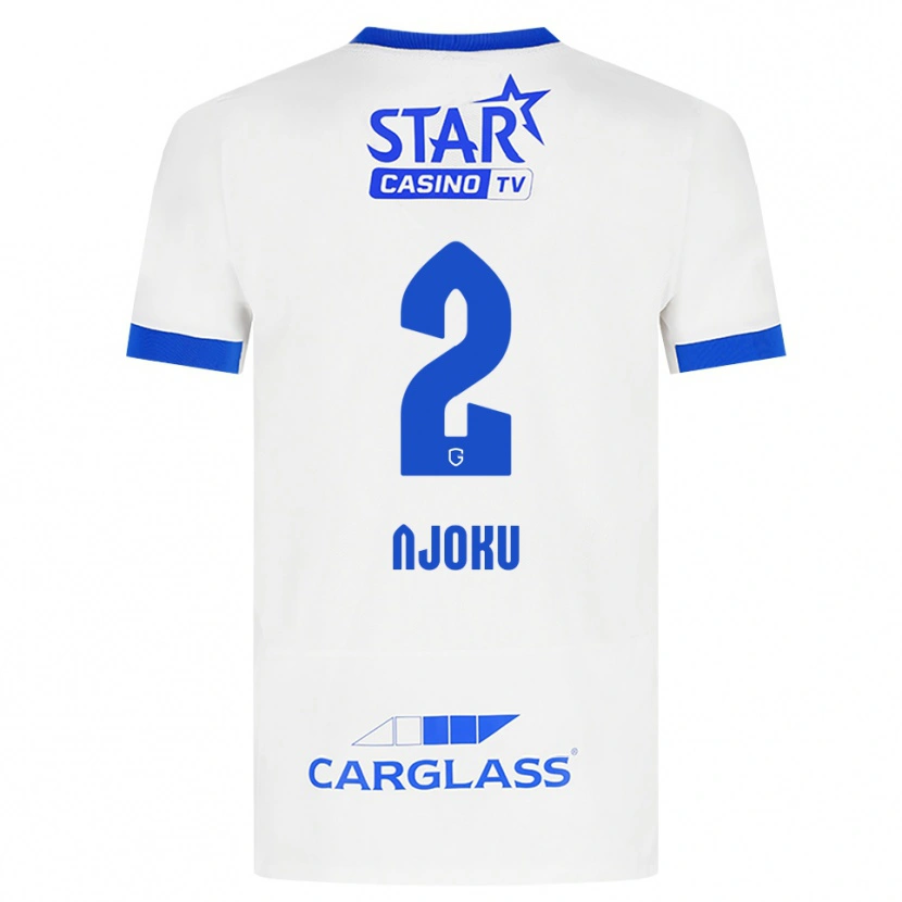 Danxen Homem Camisola Junior Njoku #2 Branco Azul Alternativa 2026/27 Camisa