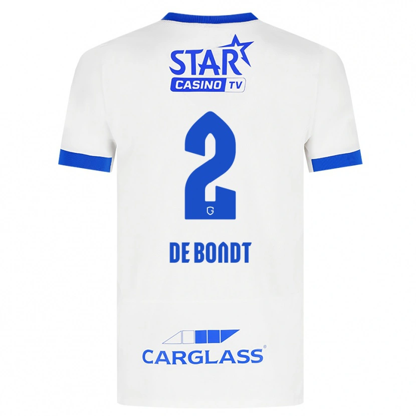 Danxen Homem Camisola Marith De Bondt #2 Branco Azul Alternativa 2026/27 Camisa