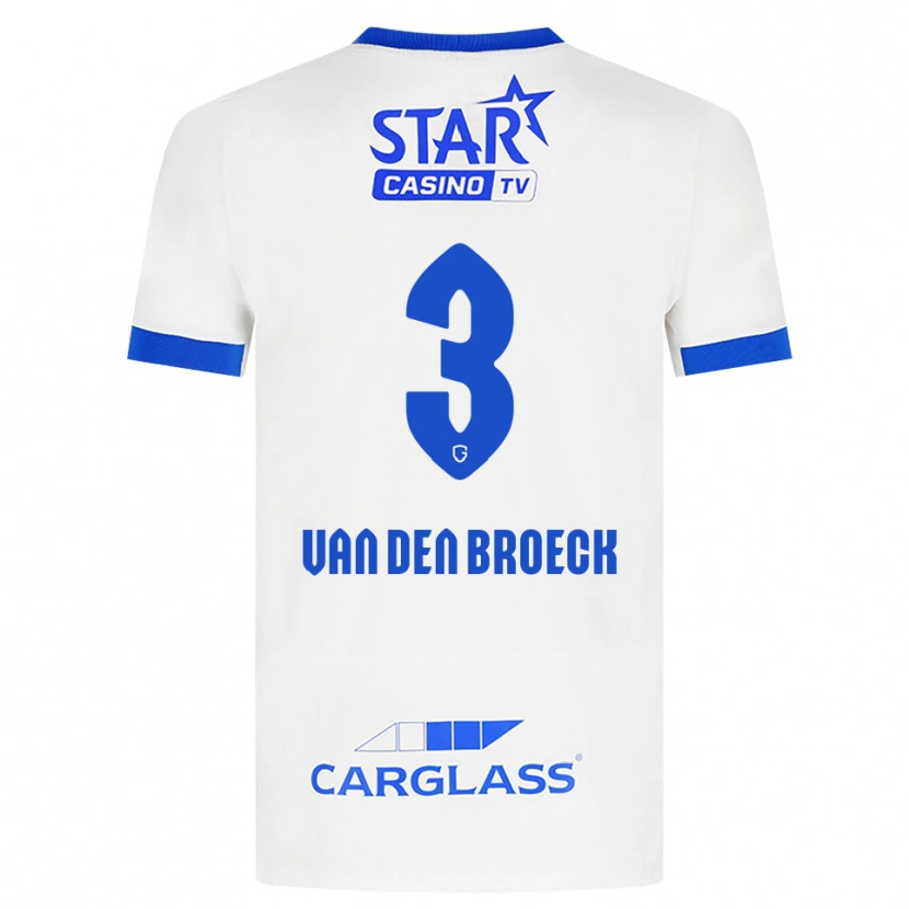 Danxen Homem Camisola Kobe Van Den Broeck #3 Branco Azul Alternativa 2026/27 Camisa