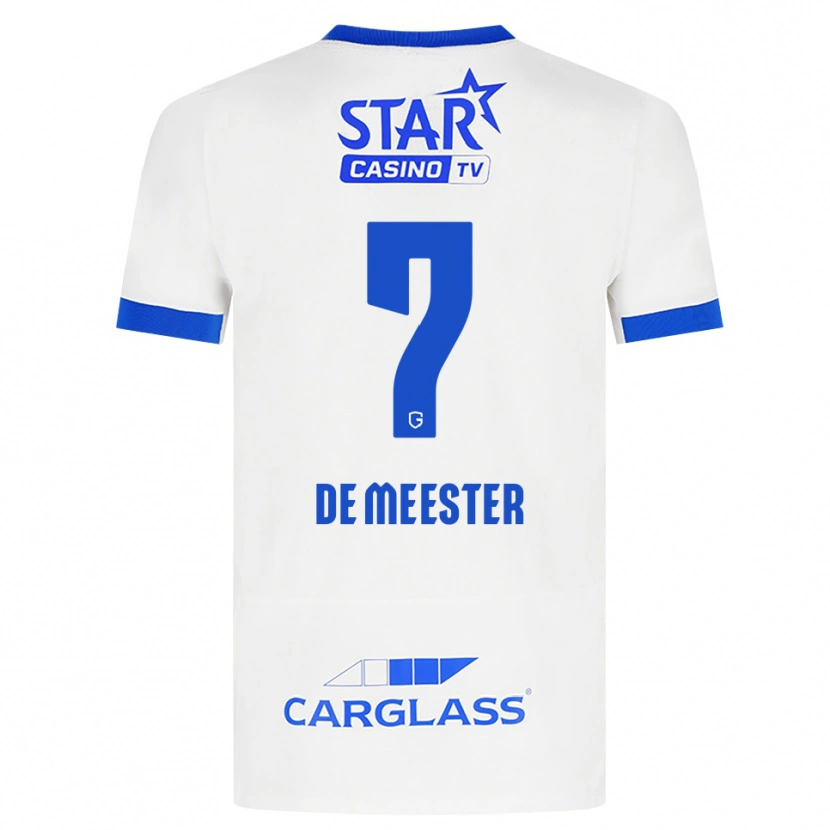 Danxen Homem Camisola Thirsa De Meester #7 Branco Azul Alternativa 2026/27 Camisa
