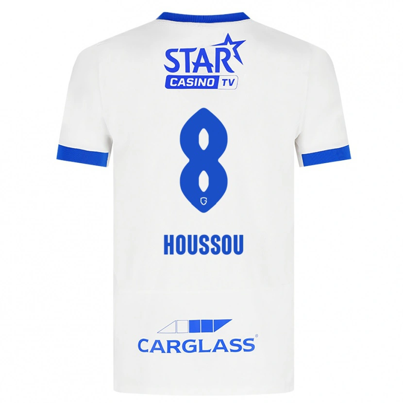 Danxen Homem Camisola Josué Houssou #8 Branco Azul Alternativa 2026/27 Camisa