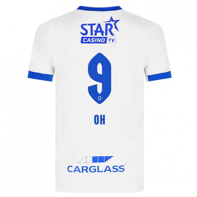 Danxen Homem Camisola Hyeon-Gyu Oh #9 Branco Azul Alternativa 2026/27 Camisa