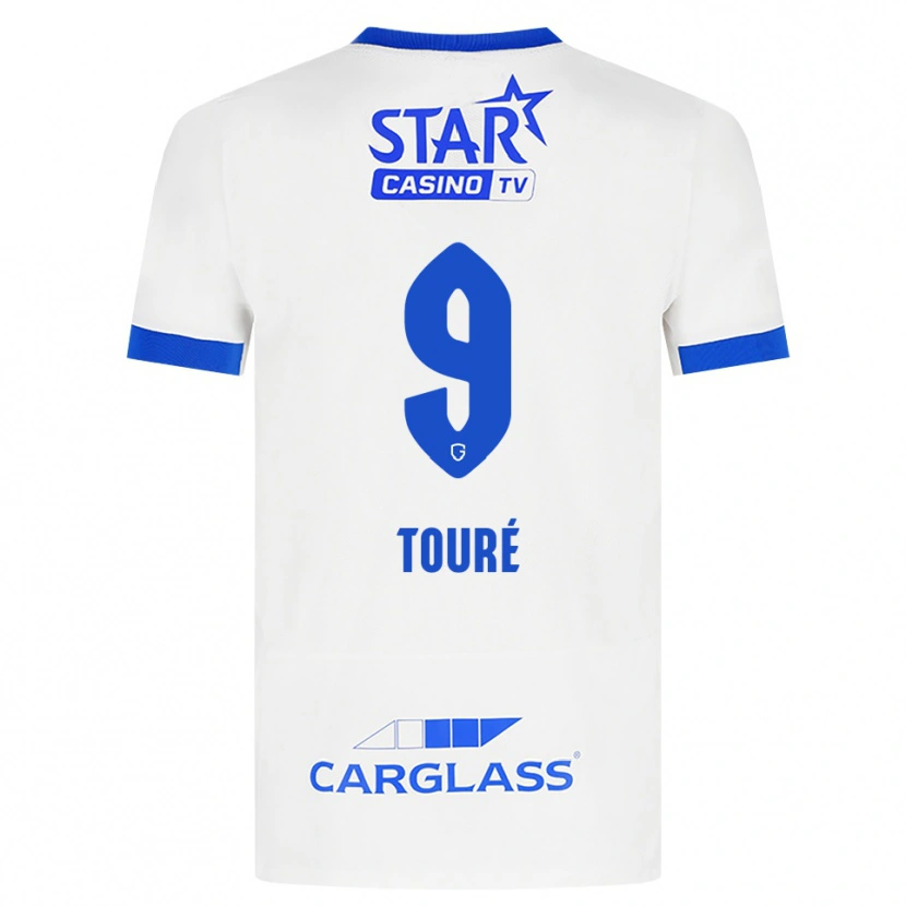 Danxen Homem Camisola Saïdou Touré #9 Branco Azul Alternativa 2026/27 Camisa