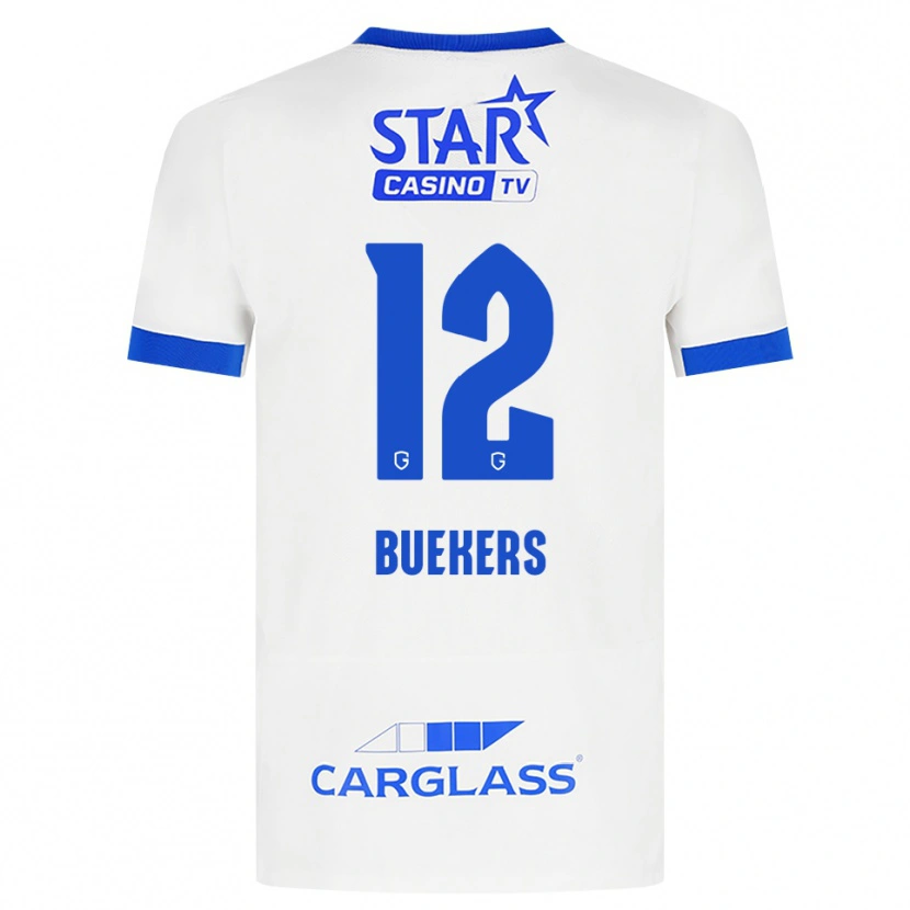 Danxen Homem Camisola Maxime Buekers #12 Branco Azul Alternativa 2026/27 Camisa