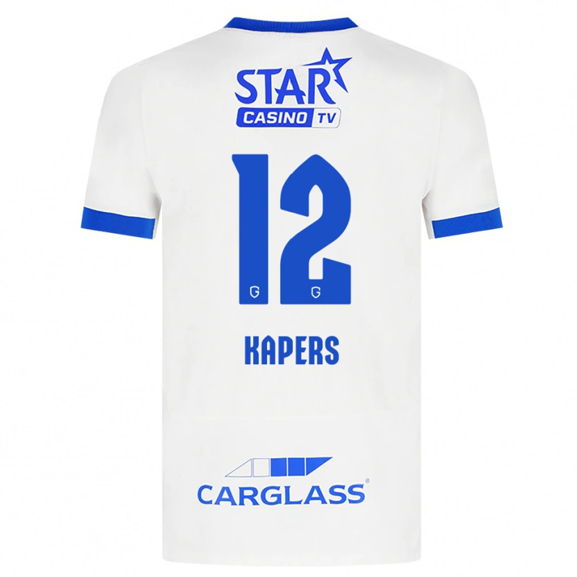Danxen Homem Camisola Wout Kapers #12 Branco Azul Alternativa 2026/27 Camisa