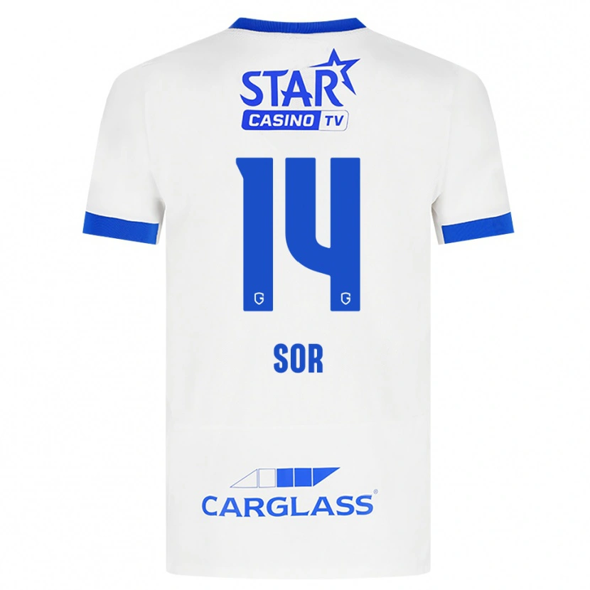Danxen Homem Camisola Yira Sor #14 Branco Azul Alternativa 2026/27 Camisa