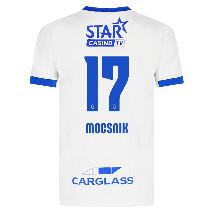 Danxen Homem Camisola Manu Mocsnik #17 Branco Azul Alternativa 2026/27 Camisa