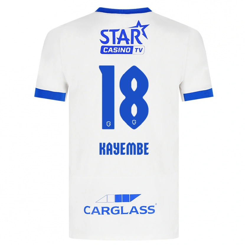 Danxen Homem Camisola Joris Kayembe #18 Branco Azul Alternativa 2026/27 Camisa