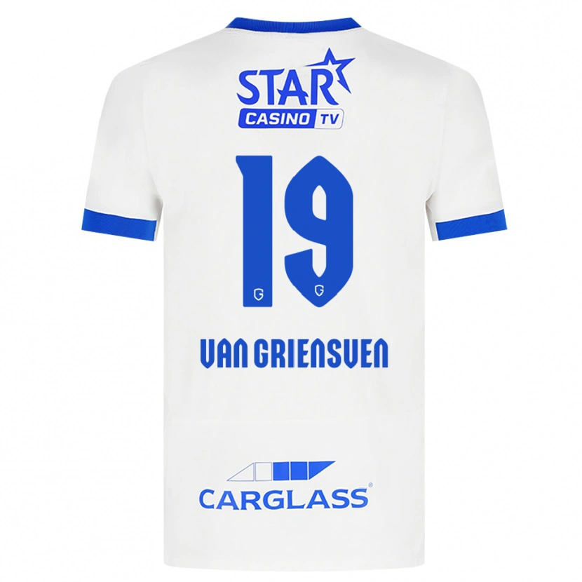 Danxen Homem Camisola Evy Van Griensven #19 Branco Azul Alternativa 2026/27 Camisa